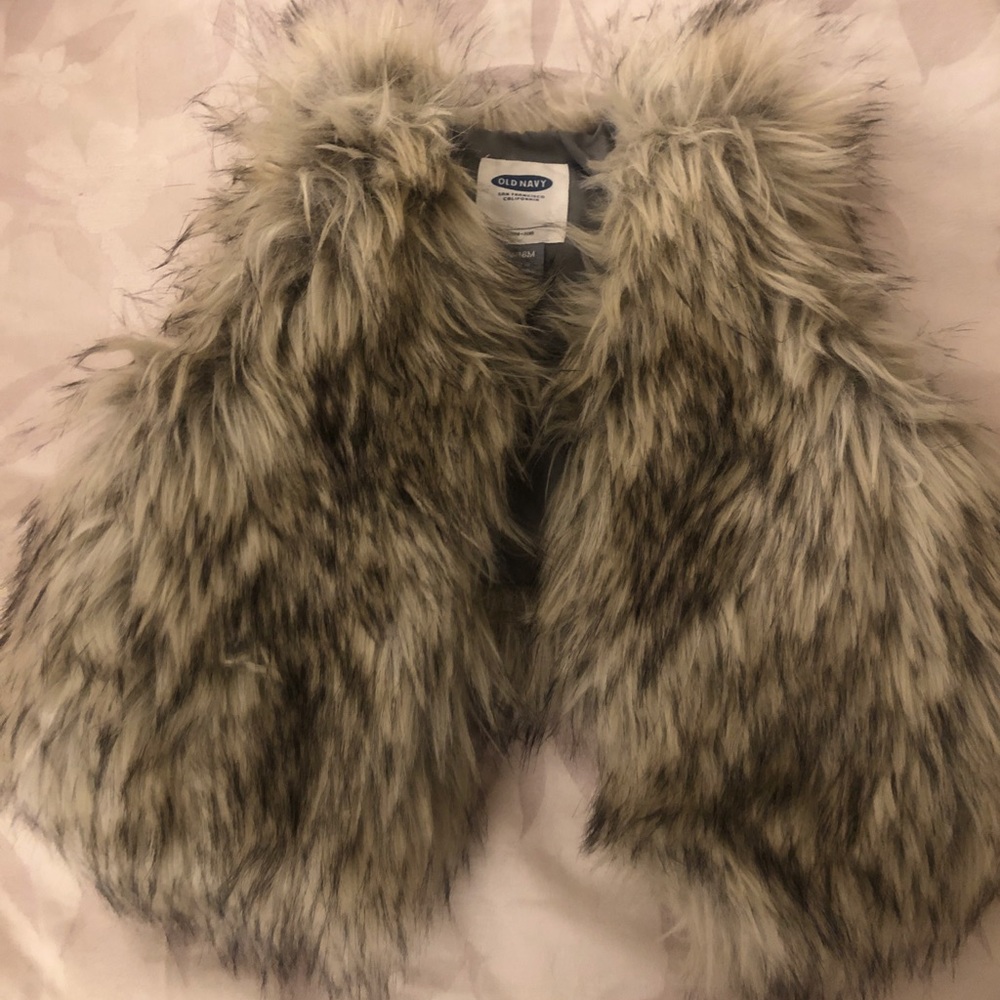 Old Navy Brown Faux Fur Vest